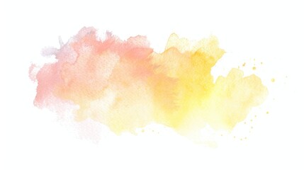 Abstract Watercolor Background with Yellow and Orange Tones