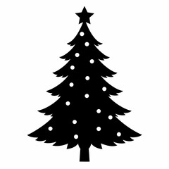 christmas, tree,christmas tree black single vector, holiday, fir, winter, decoration,christmas tree isolated,