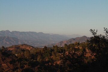 sunset in the mountains, los angeles