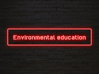 Environmental education のネオン文字