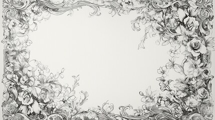 カリグラフィックの花柄テクスチャー1