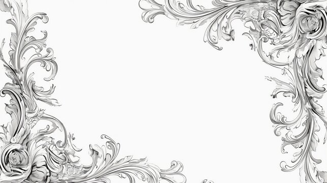 カリグラフィックの花柄テクスチャー2