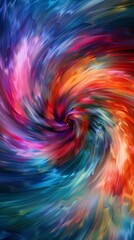 Obraz premium Abstract digital art with swirling color patterns