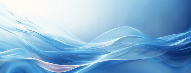 Fototapeta premium Abstract Blue Background with Smooth Waves and Space for Design, High Resolution and Detail
