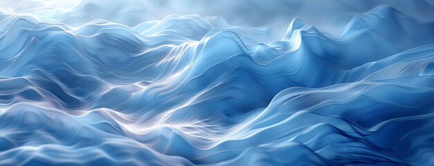 Obraz premium Elegant Blue Abstract Business Background with Smooth Wave Lines and High Detail