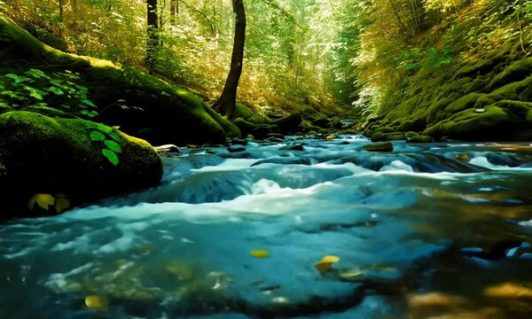 森の中の小川（A stream in the forest）