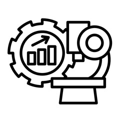 An icon that represents research and development productivity.
