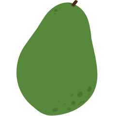 Avocado cartoon 2d png transparent