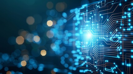 Obraz premium Abstract Blue Lights Background