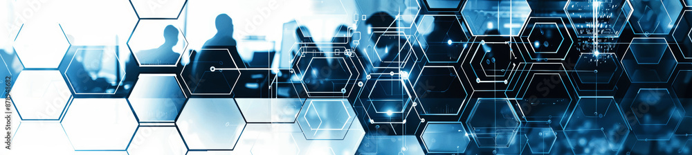 Poster data technology background, digital business, cloud computing, software development, global network,