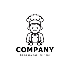 Cartoon Chef Character in Uniform Illustration