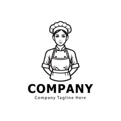 Cartoon Chef Character in Uniform Illustration