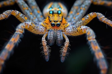 Macro Photography of a Jumping Spider