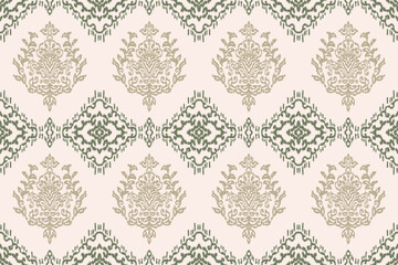 Seamless pattern ethnic design, ikat seamless pattern, ikat art. beautiful hand drawn Design for textile and printin gethnic pattern.beautiful pattern. folk embroidery,bohemian style, abstract art	