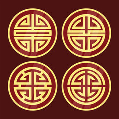 Chinese Auspicious Symbol Vector Illustration