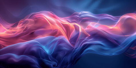 Obraz premium Fluid Gradient Waves Abstract Background Light Effects High Resolution Digital Illustration