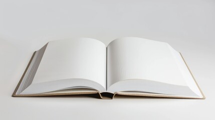 Blank book with white background and space for text