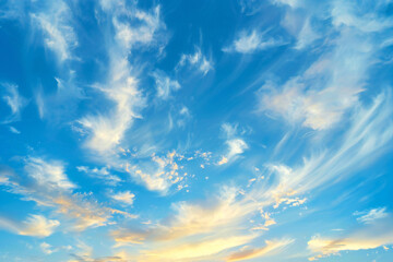 Obraz premium Colorful Clouds at Sunset: Capturing the Vibrant Beauty and Serene Sky of Nature's Artwork