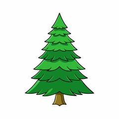  Pine Tree Icon: A Vector Illustration