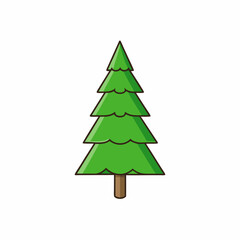  Pine Tree Icon: A Vector Illustration
