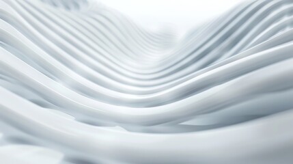 Obraz premium Abstract white wave-like patterns creating a smooth and futuristic texture background, ideal for modern designs and innovative concepts.