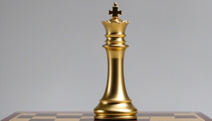 gold queen chess figure