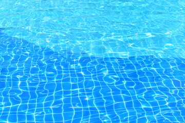 surface of blue swimming pool, freshness water background