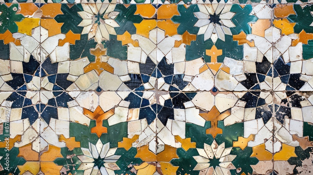 Poster intricate mosaic tile pattern