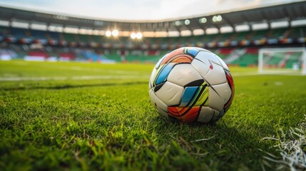 Fototapeta premium サッカーボールとスタジアム