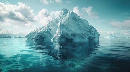 The surface and underwater parts of an iceberg