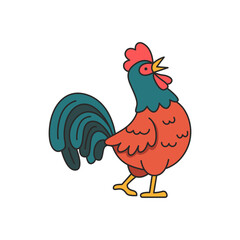 cute rooster illustration