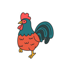 cute rooster illustration