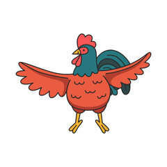 cute rooster illustration