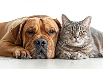 Obraz premium A photo of a dog and a cat together