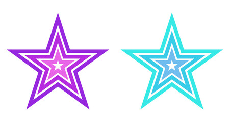 Obraz premium This is an illustration with three stars. 