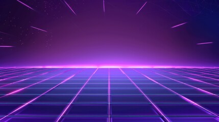 Neon Grid Landscape