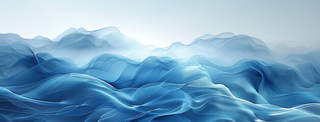 Fototapeta premium Abstract Blue Wave Business Background with Light Gray and White Tones High Resolution