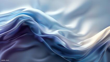 Obraz premium Elegant 3D Wavy Lines Background Light Grey Smooth White Abstract Design