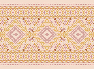 Geometric seamless pattern ornament illustration background print design. Backdrop seamless Native Embroidery Design for carpet, wallpaper.
