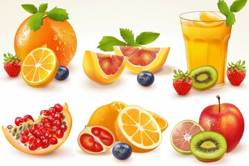 fruit vector for advertising