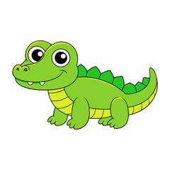 Alligator  colorful vector, and illustration  white background 