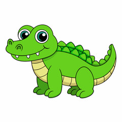 Alligator  colorful vector, and illustration  white background 