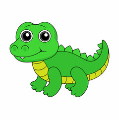 Alligator  colorful vector, and illustration  white background 