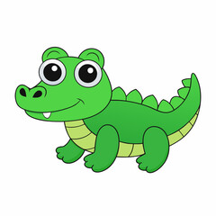 Alligator  colorful vector, and illustration  white background 