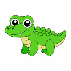 Alligator  colorful vector, and illustration  white background 