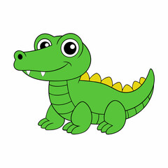 Alligator  colorful vector, and illustration  white background 