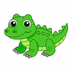 Alligator  colorful vector, and illustration  white background 