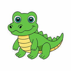 Fototapeta premium Alligator colorful vector, and illustration white background 