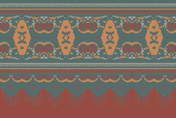 Traditional Seamless Ethnic Pattern background design in aztec, tribal, fabric, native style illustration vector