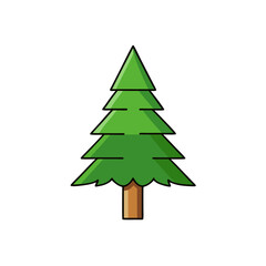 Pine Tree Icon: A Vector Illustration
